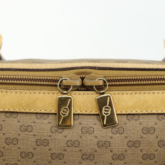 GUCCI Micro GG Supreme Hand Bag PVC 2way Beige Gold 002 58 0033 Auth 175355