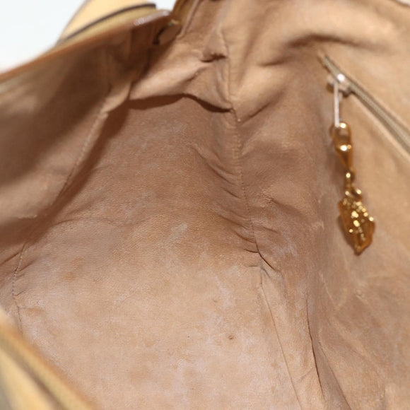 GUCCI Micro GG Supreme Hand Bag PVC 2way Beige Gold 002 58 0033 Auth 175355