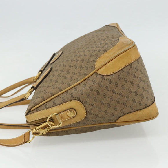 GUCCI Micro GG Supreme Hand Bag PVC 2way Beige Gold 002 58 0033 Auth 175355