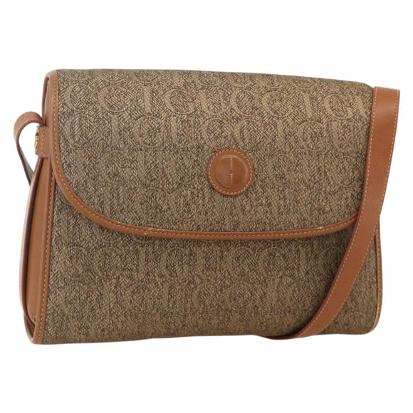 GUCCI Shoulder Bag Canvas Beige Gold 001 14 0712 Auth 175356