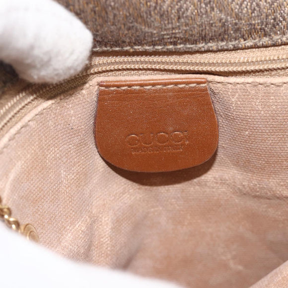 GUCCI Shoulder Bag Canvas Beige Gold 001 14 0712 Auth 175356