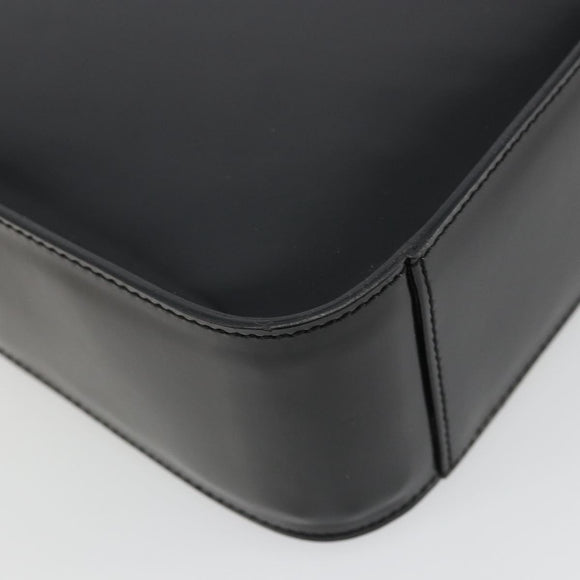 GUCCI Shoulder Bag Patent leather Black Silver Auth 175357