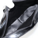 GUCCI Shoulder Bag Patent leather Black Silver Auth 175357-11