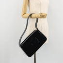 GUCCI Shoulder Bag Patent leather Black Silver Auth 175357-22