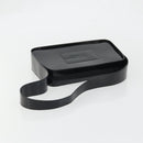 GUCCI Shoulder Bag Patent leather Black Silver Auth 175357-7