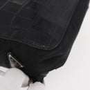 PRADA Backpack Nylon Leather Black Silver Auth 175358-14