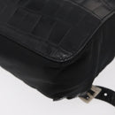 PRADA Backpack Nylon Leather Black Silver Auth 175358-15