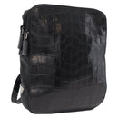 PRADA Backpack Nylon Leather Black Silver Auth 175358-1
