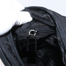 PRADA Backpack Nylon Leather Black Silver Auth 175358-21