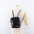 PRADA Backpack Nylon Leather Black Silver Auth 175358-24
