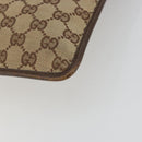 GUCCI GG Canvas Shoulder Bag Beige Silver 27639 Auth 175360-14