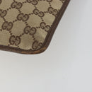 GUCCI GG Canvas Shoulder Bag Beige Silver 27639 Auth 175360-16