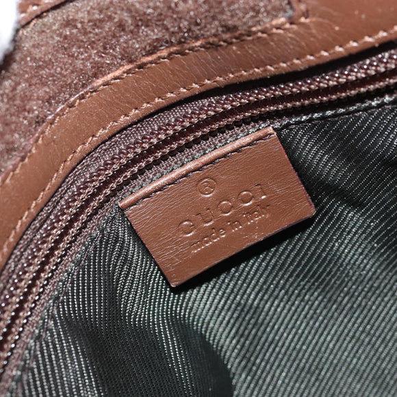 GUCCI GG Canvas Shoulder Bag Beige Silver 27639 Auth 175360