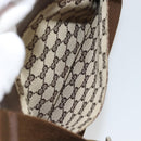 GUCCI GG Canvas Shoulder Bag Beige Silver 27639 Auth 175360-11