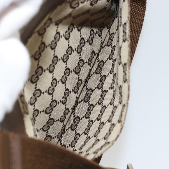 GUCCI GG Canvas Shoulder Bag Beige Silver 27639 Auth 175360