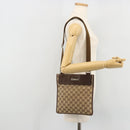 GUCCI GG Canvas Shoulder Bag Beige Silver 27639 Auth 175360-23