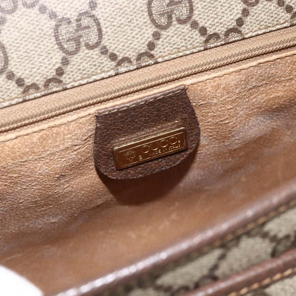 GUCCI GG Supreme Shoulder Bag PVC Beige Gold 001 116 0925 Auth 175362