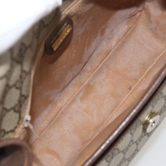 GUCCI GG Supreme Shoulder Bag PVC Beige Gold 001 116 0925 Auth 175362