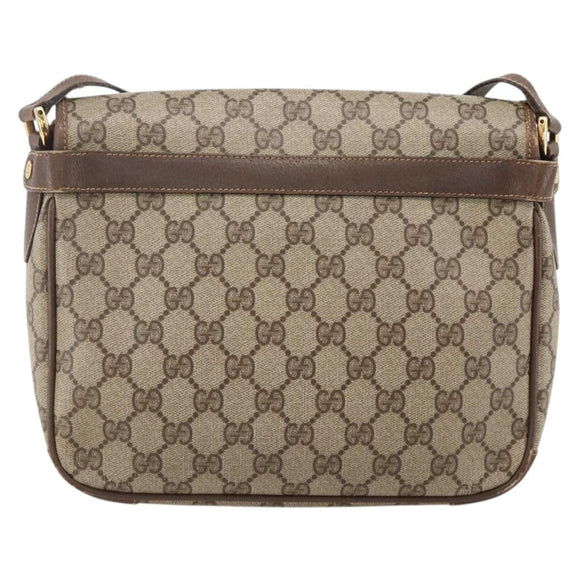 GUCCI GG Supreme Shoulder Bag PVC Beige Gold 001 116 0925 Auth 175362