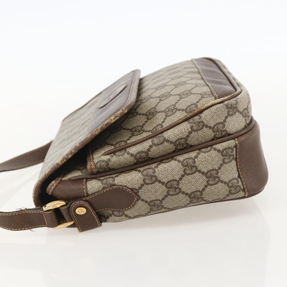 GUCCI GG Supreme Shoulder Bag PVC Beige Gold 001 116 0925 Auth 175362