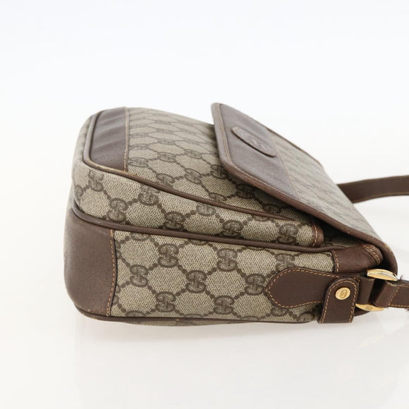 GUCCI GG Supreme Shoulder Bag PVC Beige Gold 001 116 0925 Auth 175362