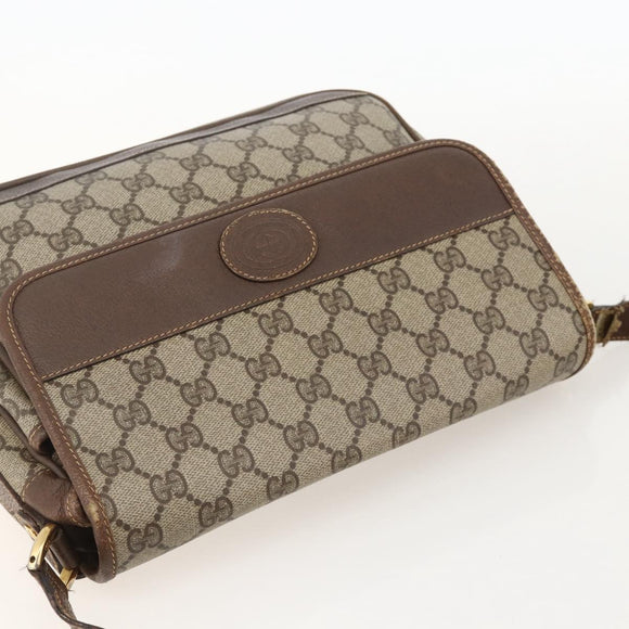 GUCCI GG Supreme Shoulder Bag PVC Beige Gold 001 116 0925 Auth 175362