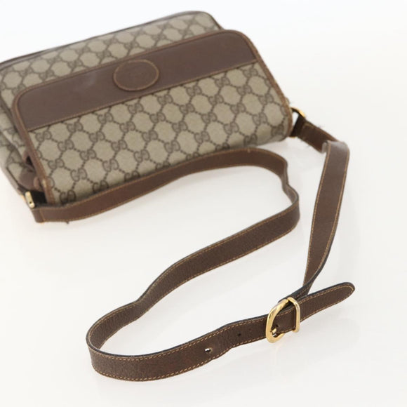 GUCCI GG Supreme Shoulder Bag PVC Beige Gold 001 116 0925 Auth 175362
