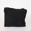 PRADA Shoulder Bag Nylon Canvas Leather 4 Set Black Beige Auth 175363-15