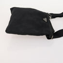 PRADA Shoulder Bag Nylon Canvas Leather 4 Set Black Beige Auth 175363-16