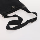PRADA Shoulder Bag Nylon Canvas Leather 4 Set Black Beige Auth 175363-17