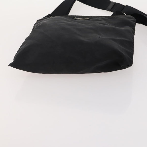 PRADA Shoulder Bag Nylon Canvas Leather 4 Set Black Beige Auth 175363