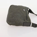 PRADA Shoulder Bag Nylon Canvas Leather 4 Set Black Beige Auth 175363-23