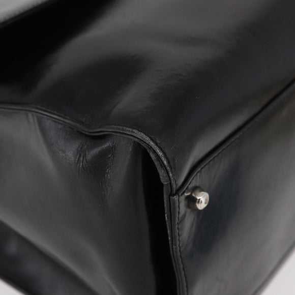 GUCCI Tragetasche Leder Schwarz Silber Original 175365