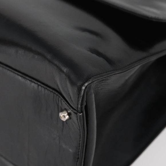 GUCCI Tragetasche Leder Schwarz Silber Original 175365