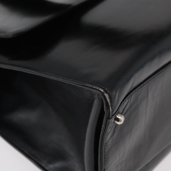 GUCCI Tragetasche Leder Schwarz Silber Original 175365