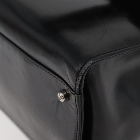 GUCCI Tragetasche Leder Schwarz Silber Original 175365