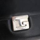 GUCCI Tragetasche Leder Schwarz Silber Original 175365-18