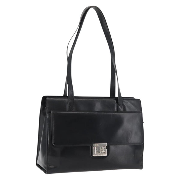 GUCCI Tragetasche Leder Schwarz Silber Original 175365
