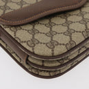 GUCCI GG Supreme Web Sherry Line Shoulder Bag PVC Beige Gold Auth 175366-9