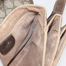 GUCCI GG Supreme Web Sherry Line Shoulder Bag PVC Beige Gold Auth 175366-19
