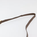 GUCCI GG Supreme Web Sherry Line Shoulder Bag PVC Beige Gold Auth 175366-8