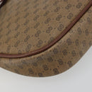 GUCCI Micro GG Supreme Shoulder Bag PVC Beige Gold Auth 175369-11