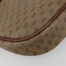 GUCCI Micro GG Supreme Shoulder Bag PVC Beige Gold Auth 175369-13