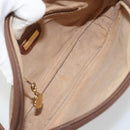 GUCCI Micro GG Supreme Shoulder Bag PVC Beige Gold Auth 175369-17