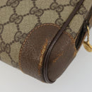 GUCCI GG Supreme Clutch Bag PVC Beige Gold Auth 175370-10
