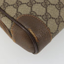 GUCCI GG Supreme Clutch Bag PVC Beige Gold Auth 175370-11