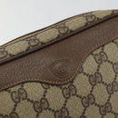 GUCCI GG Supreme Clutch Bag PVC Beige Gold Auth 175370-12