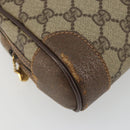 GUCCI GG Supreme Clutch Bag PVC Beige Gold Auth 175370-9