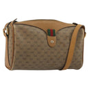GUCCI Micro GG Supreme Web Sherry Line Bag PVC Beige Gold 89 02 018 Auth 175371-1