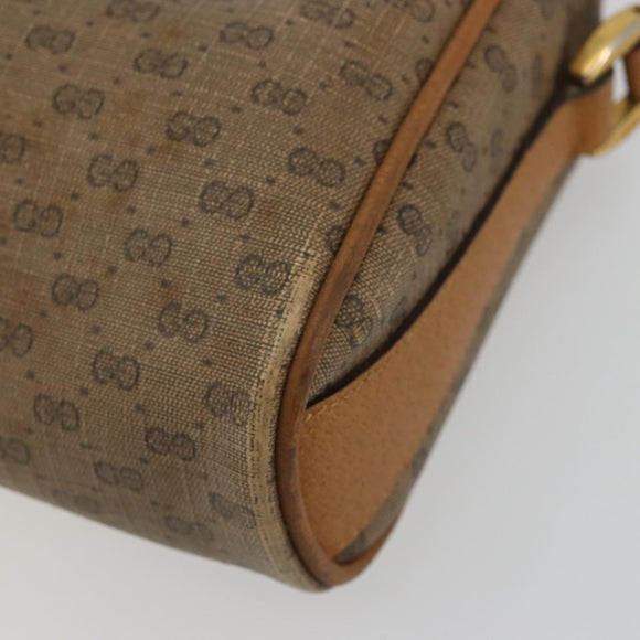 GUCCI Micro GG Supreme Web Sherry Line Bag PVC Beige Gold 89 02 018 Auth 175371